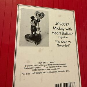 Disney Mickey Mouse with Heart Balloon Figurine